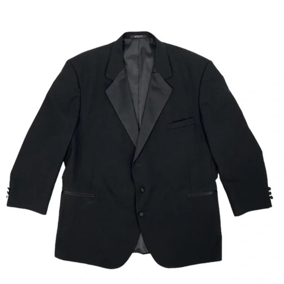 After Six Black Tuxedo Sport Coat Blazer Jacket Size 52 R Men’s - Picture 1 of 6